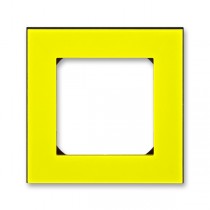 3901H-A05010 64  Rámeček pro elektroinstalační přístroje, jednonásobný, žlutá / kouřová černá